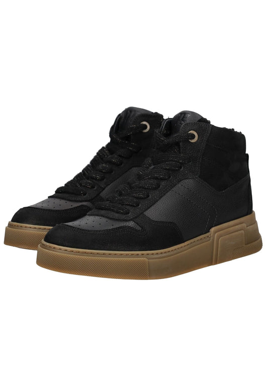 Paul Green Sneaker Leder Schwarz Warmfutter