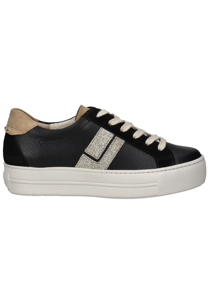 Paul Green Sneaker Leder/Textil Schwarz/Gold
