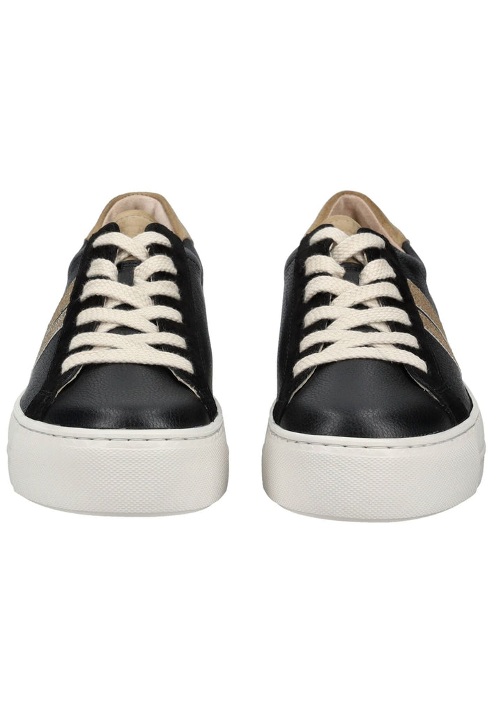 Paul Green Sneaker Leder/Textil Schwarz/Gold
