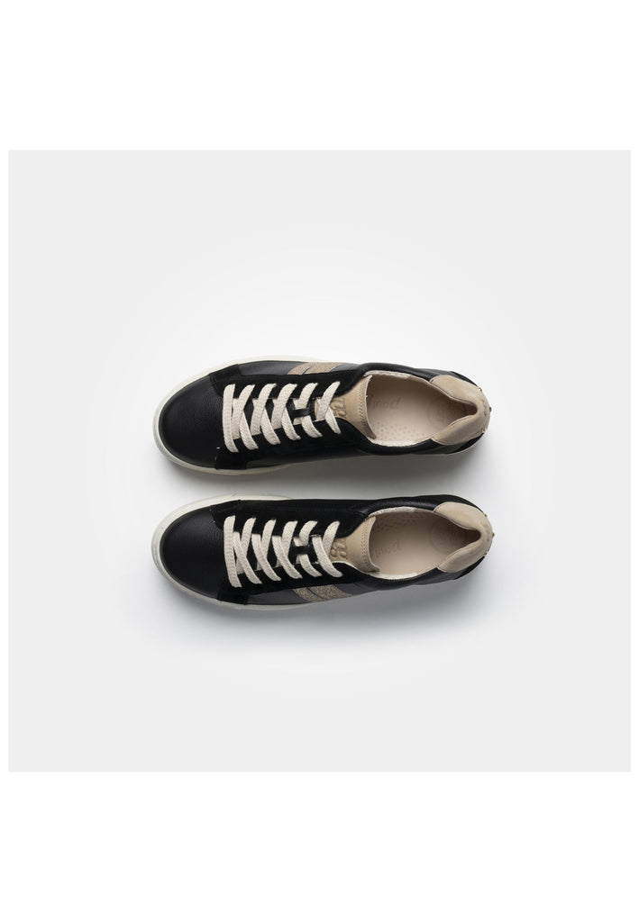 Paul Green Sneaker Leder/Textil Schwarz/Gold