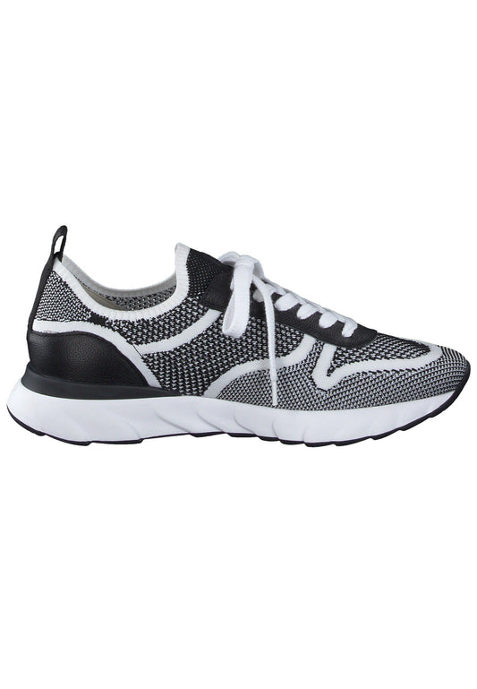 Paul Green Sneaker Leder/Textil Weiß/Schwarz