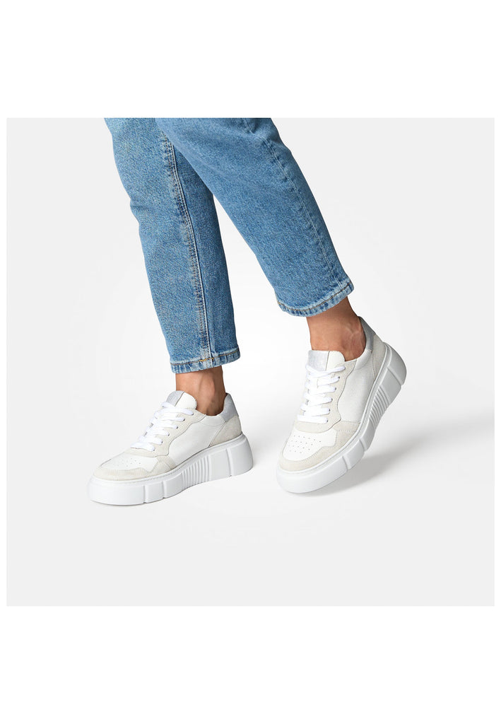 Paul Green Sneaker Leder Weiß Kombi