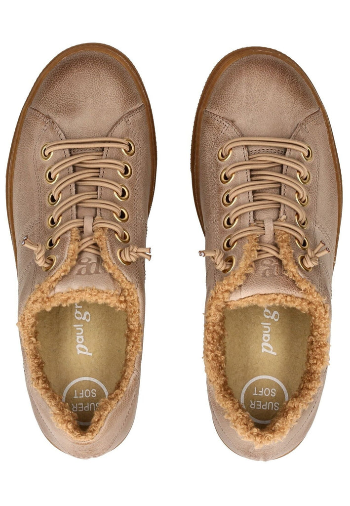 Paul Green Sneaker Nubukleder Beige Warmfutter