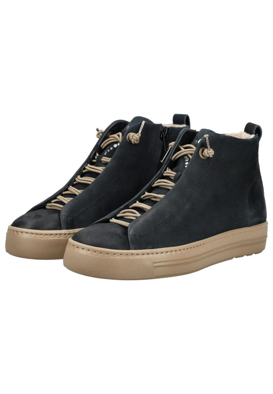 Paul Green Sneaker Nubukleder Blau