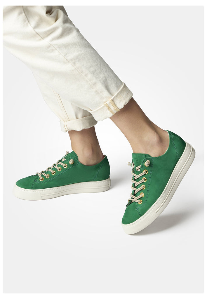 Paul Green Sneaker Nubukleder Grün