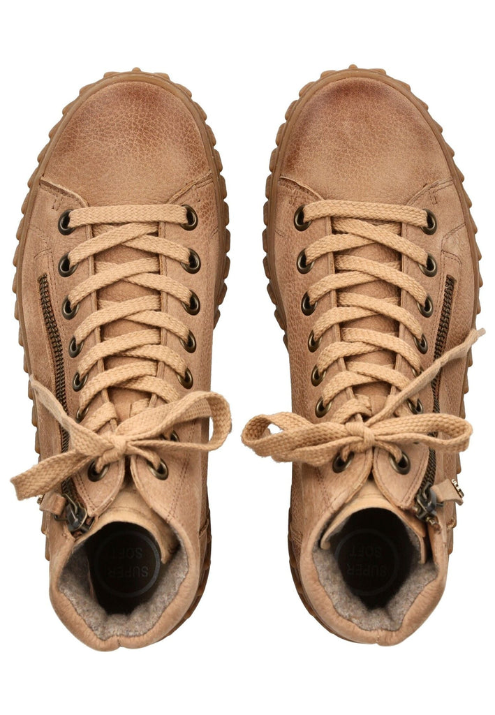 Paul Green Sneaker Nubukleder Mittelbraun