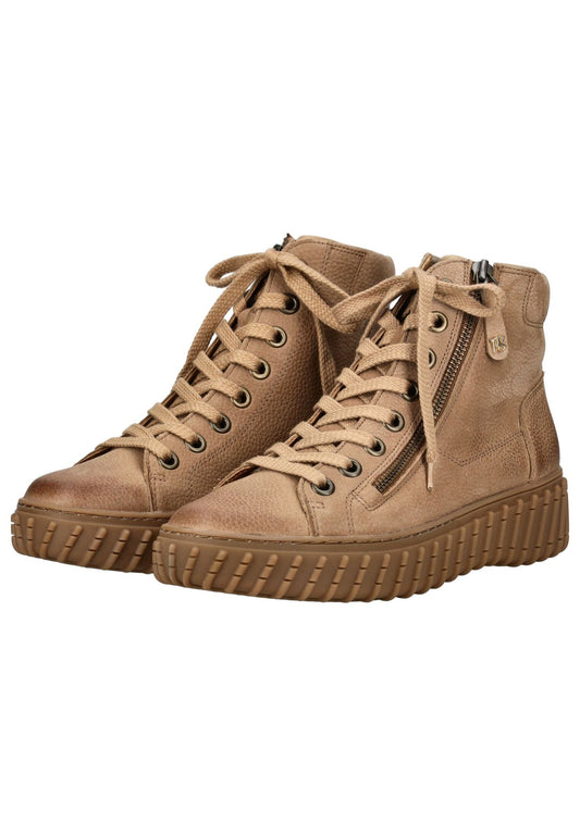 Paul Green Sneaker Nubukleder Mittelbraun
