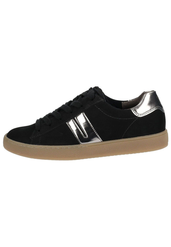 Sneaker Paul Green Sneaker Leder Schwarz/Silber
