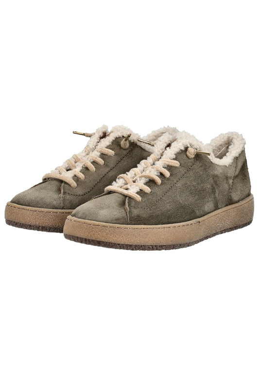 Paul Green Sneaker Veloursleder Olive Warmfutter