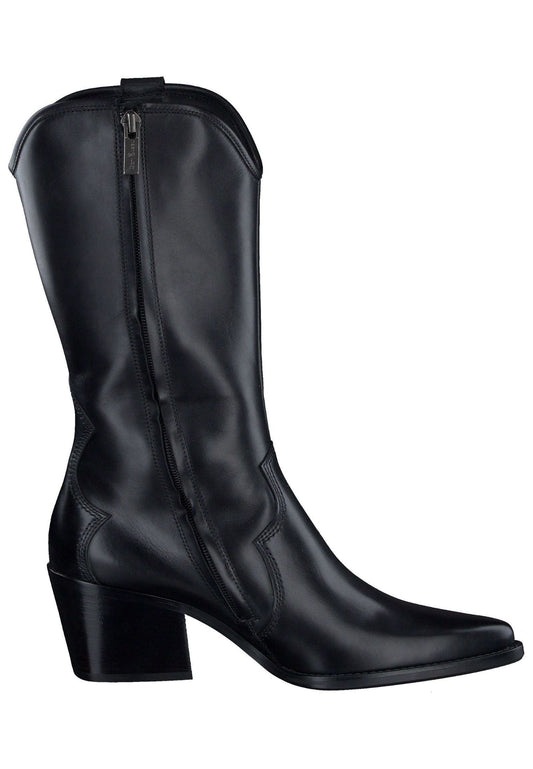 Paul Green Stiefel Glattleder Schwarz