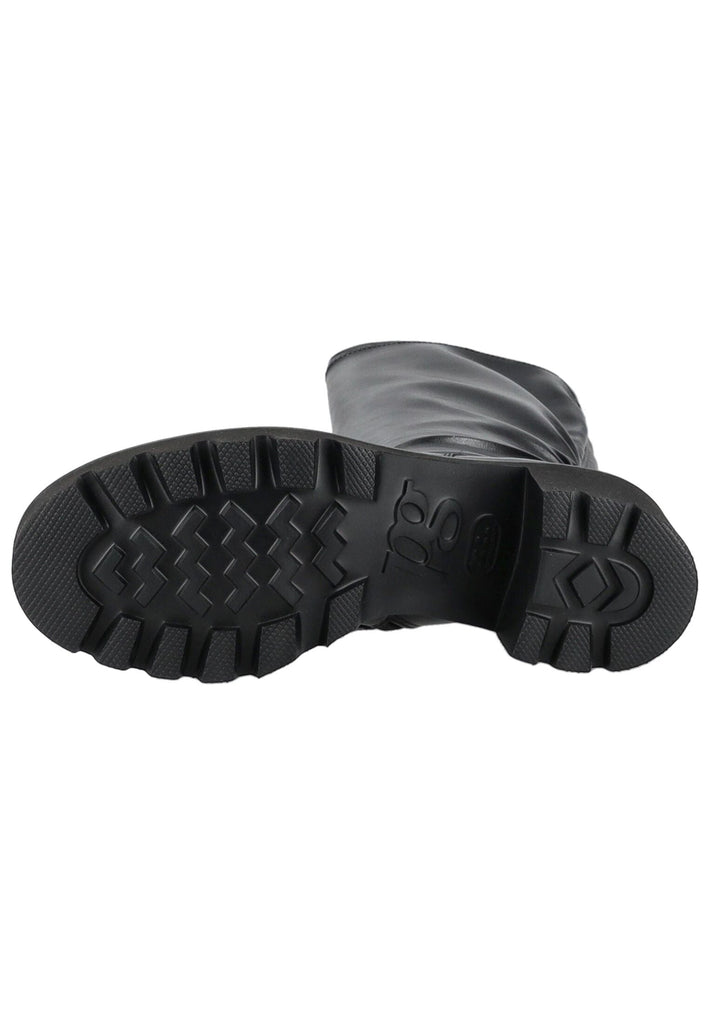 Paul Green Stiefel Leder/Textil Schwarz