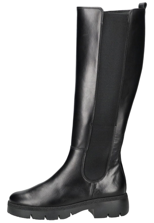 Paul Green Stiefel Leder/Textil Schwarz