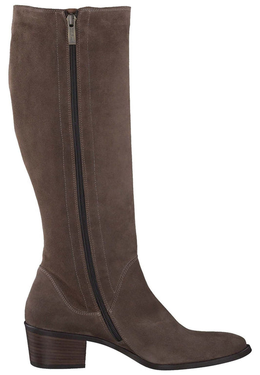 Paul Green Stiefel Veloursleder Braun/Grau