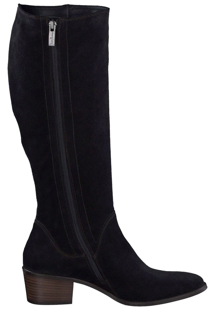 Paul Green Stiefel Veloursleder Schwarz