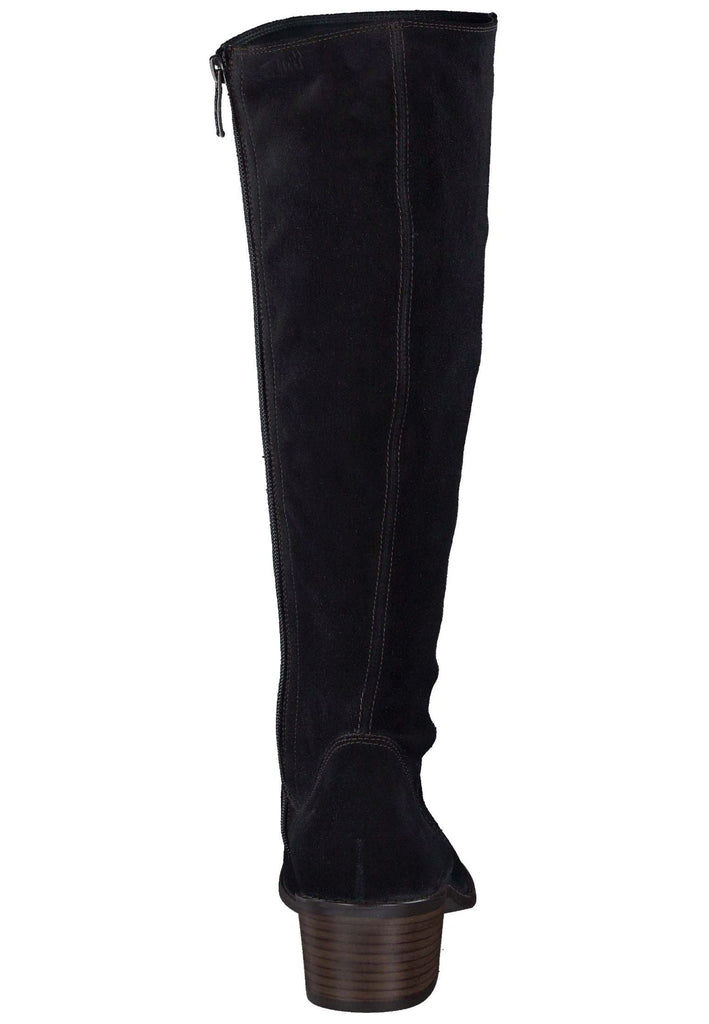 Paul Green Stiefel Veloursleder Schwarz