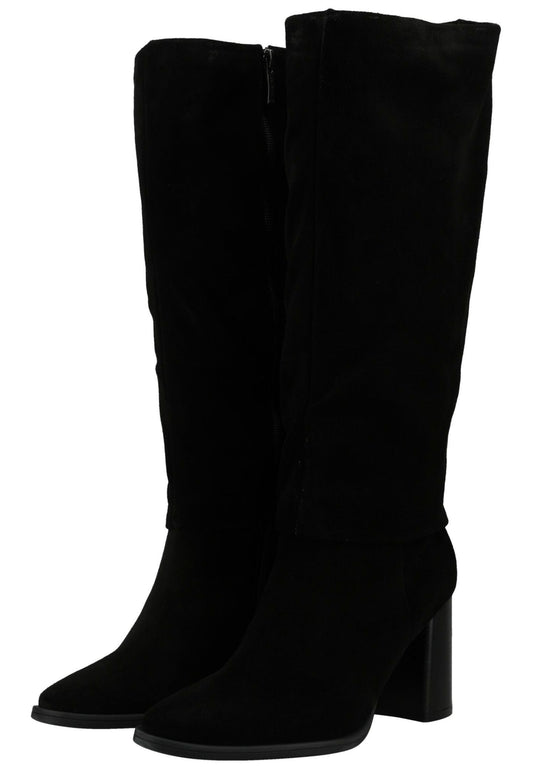 Paul Green Stiefel Veloursleder Schwarz