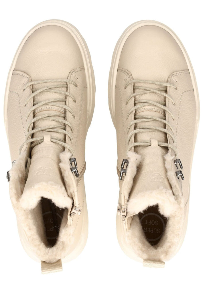 Paul Green Stiefelette Glattleder Beige Warmfutter