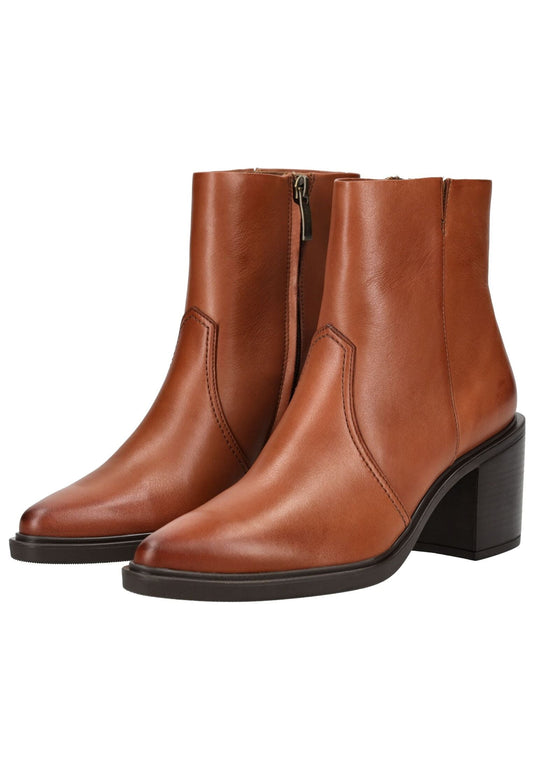 Paul Green Stiefelette Glattleder Cognac