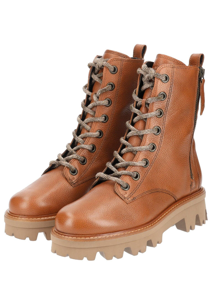 Paul Green Stiefelette Glattleder Cognac