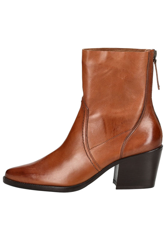 Paul Green Stiefelette Glattleder Cognac