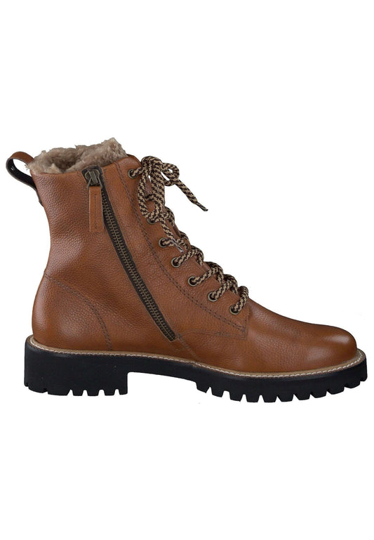 Paul Green Stiefelette Glattleder Cognac Warmfutter
