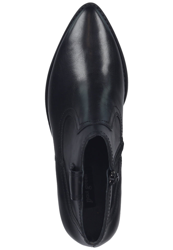 Paul Green Stiefelette Glattleder Schwarz