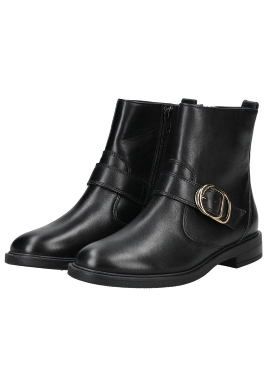 Paul Green Stiefelette Glattleder Schwarz