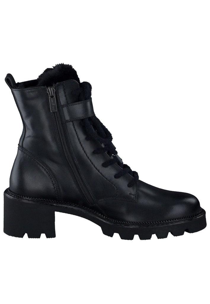 Paul Green Stiefelette Glattleder Schwarz Warmfutter