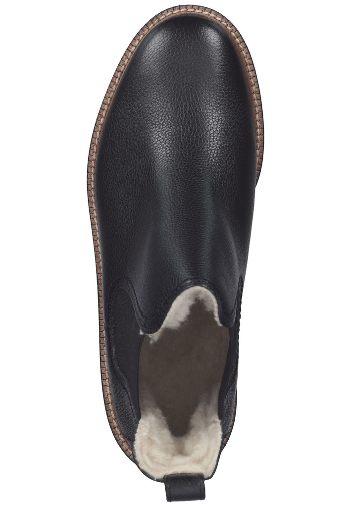 Paul Green Stiefelette Glattleder Schwarz Warmfutter