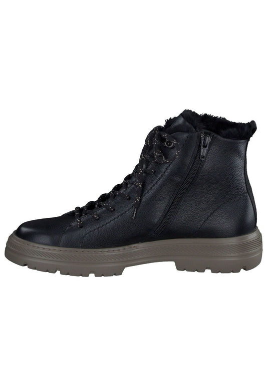 Paul Green Stiefelette Glattleder Schwarz Warmfutter