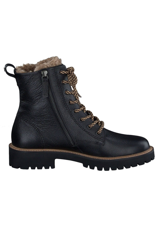 Paul Green Stiefelette Glattleder Schwarz Warmfutter
