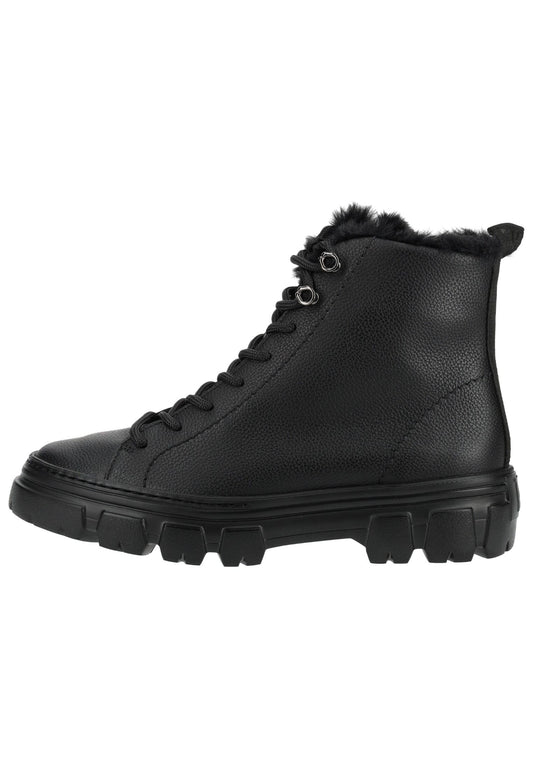 Paul Green Stiefelette Glattleder Schwarz Warmfutter