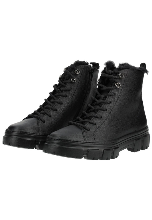 Paul Green Stiefelette Glattleder Schwarz Warmfutter