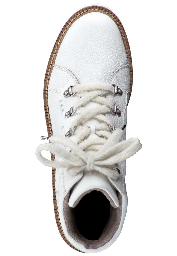 Paul Green Stiefelette Glattleder Weiß Warmfutter