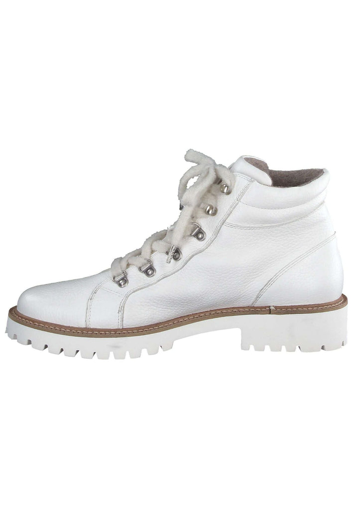 Paul Green Stiefelette Glattleder Weiß Warmfutter