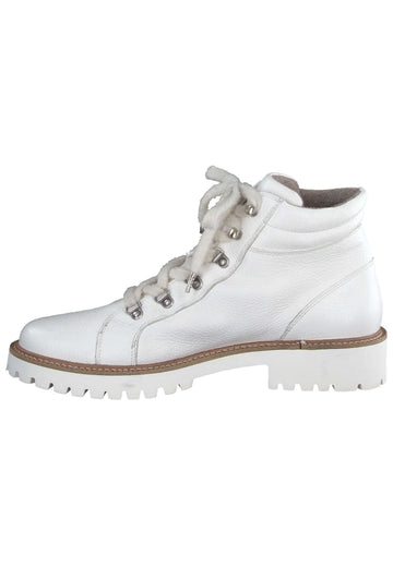 Paul Green Stiefelette Glattleder Weiß Warmfutter