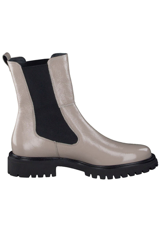 Paul Green Stiefelette Leder Beige Lack