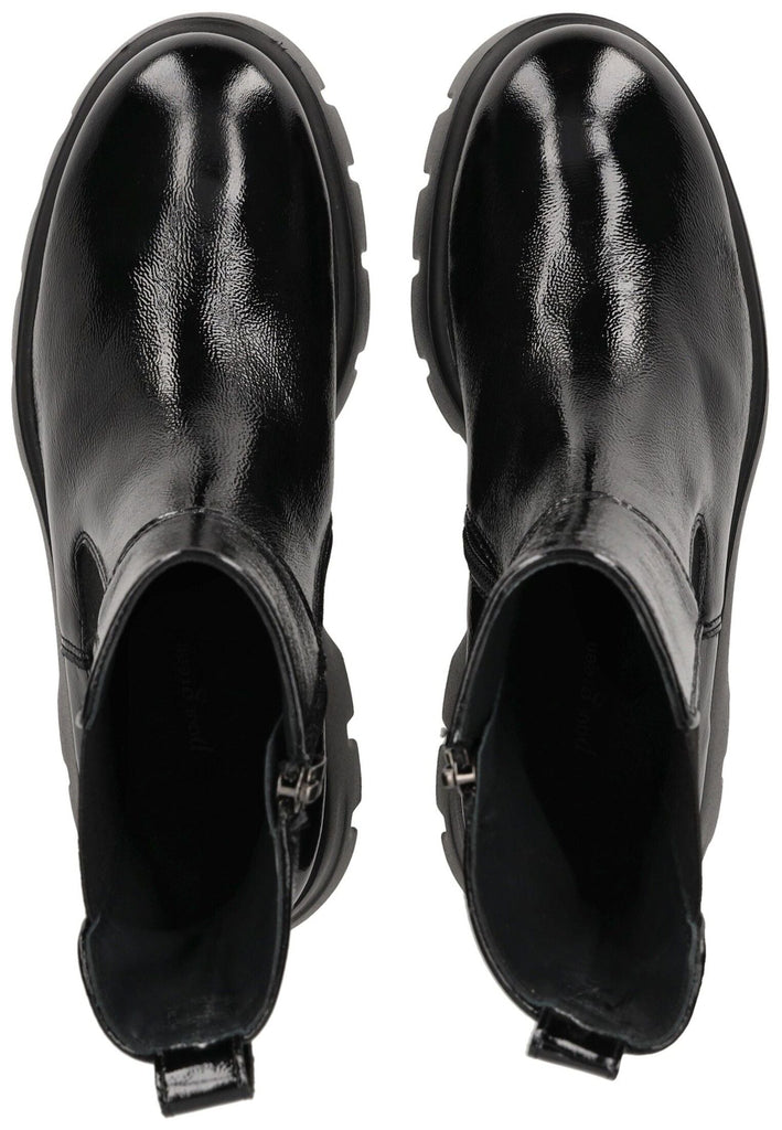 Paul Green Stiefelette Leder Schwarz Lack