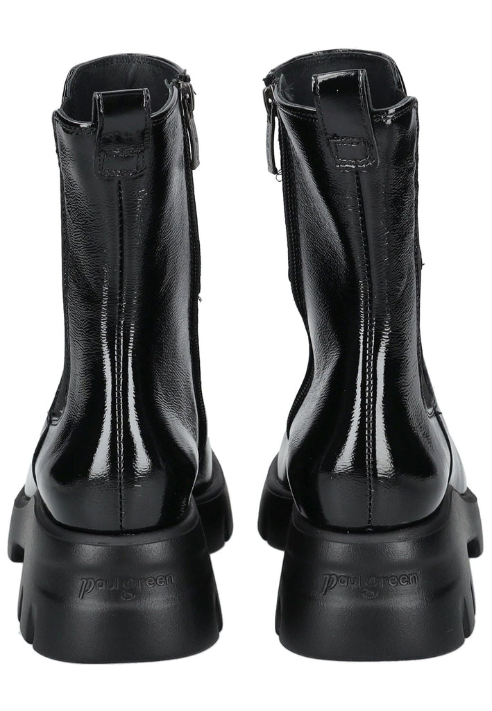 Paul Green Stiefelette Leder Schwarz Lack