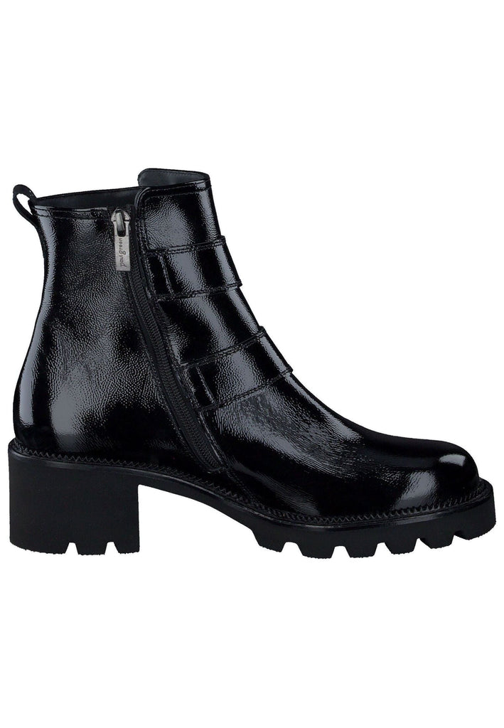 Paul Green Stiefelette Leder Schwarz Lack