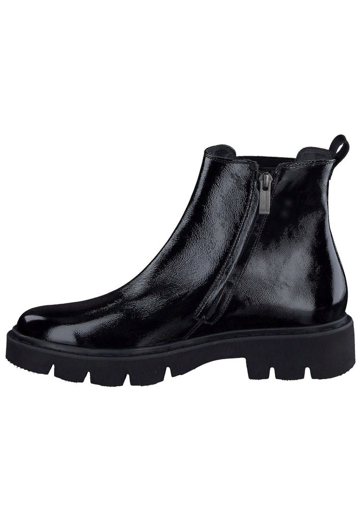 Paul Green Stiefelette Leder Schwarz Lack