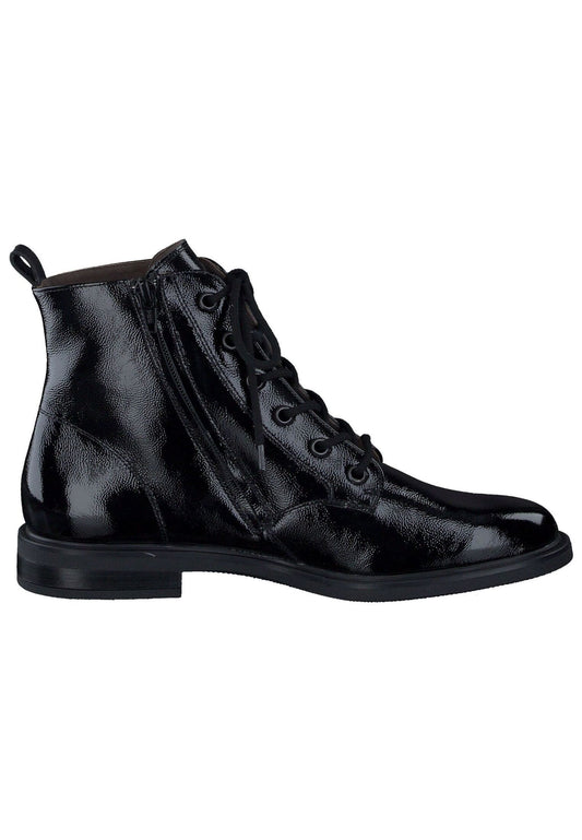 Paul Green Stiefelette Leder Schwarz Lack