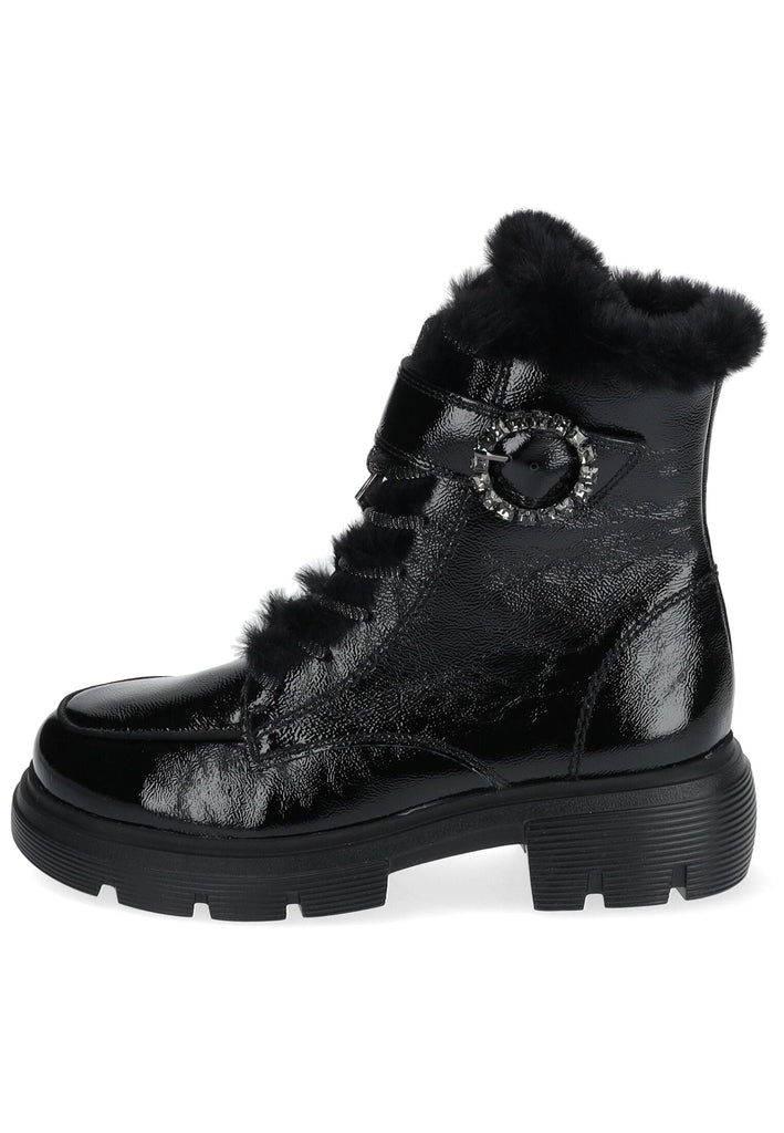 Paul Green Stiefelette Leder Schwarz Warmfutter