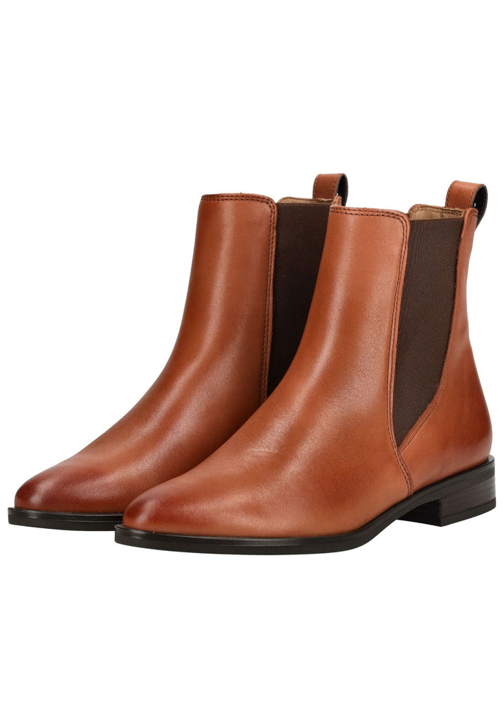 Paul Green Stiefelette Leder/Textil Cognac