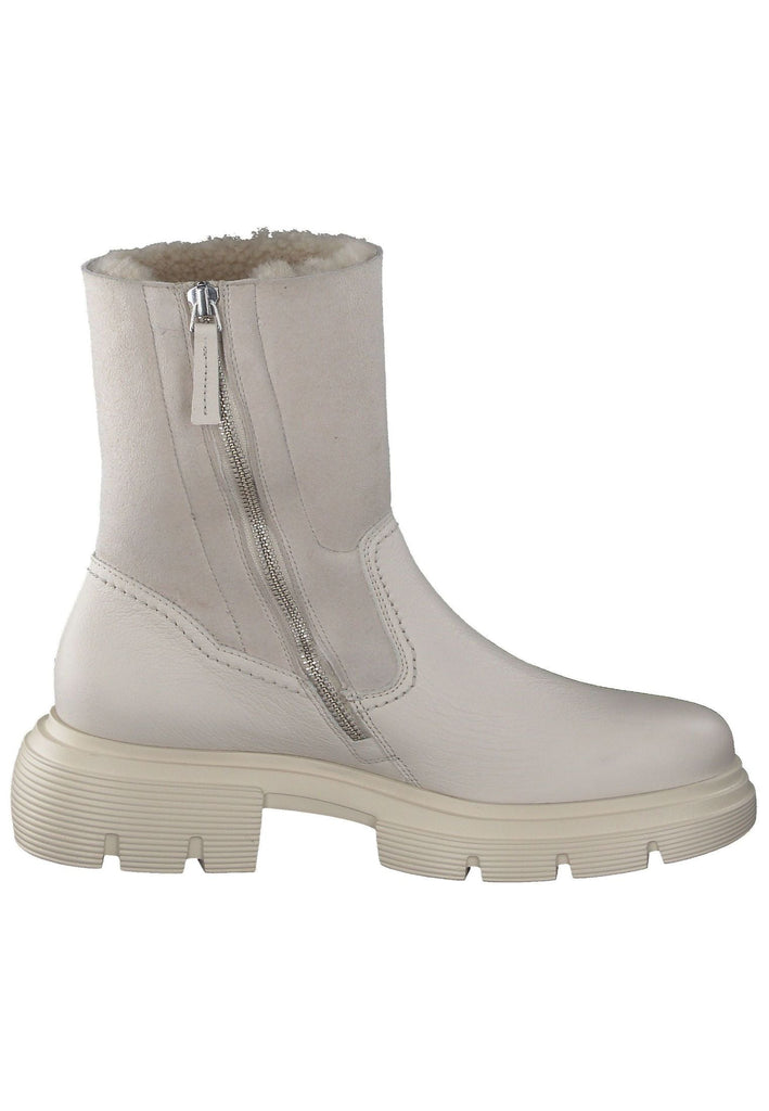 Paul Green Stiefelette Leder/Textil Hellbeige Warmfutter