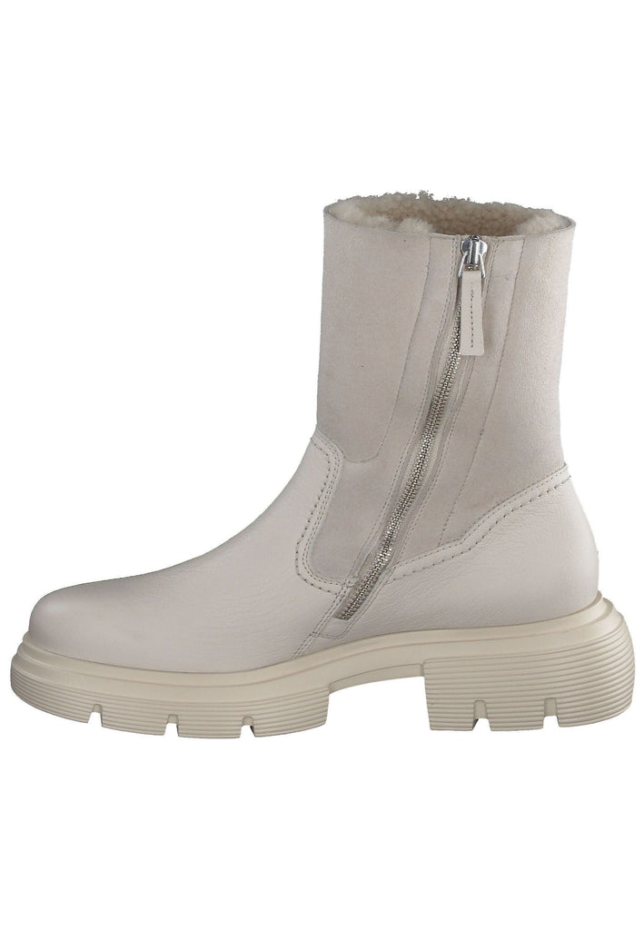 Paul Green Stiefelette Leder/Textil Hellbeige Warmfutter