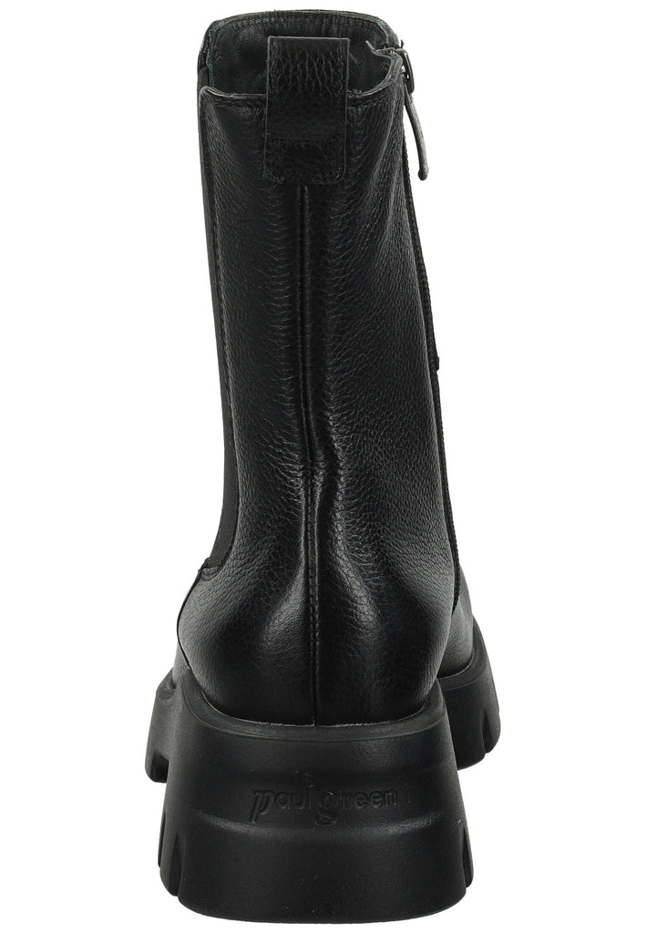 Paul Green Stiefelette Leder/Textil Schwarz