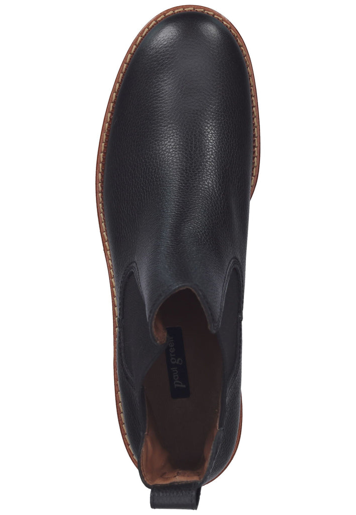 Paul Green Stiefelette Leder/Textil Schwarz