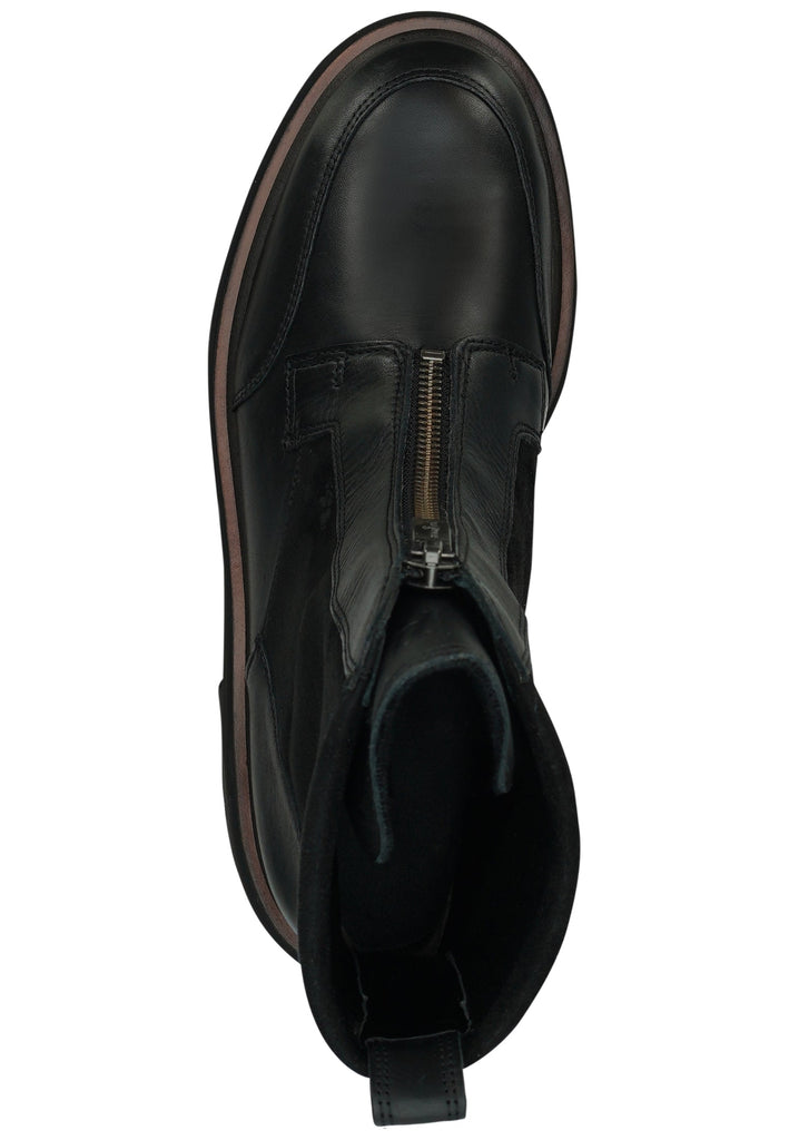 Paul Green Stiefelette Leder/Textil Schwarz