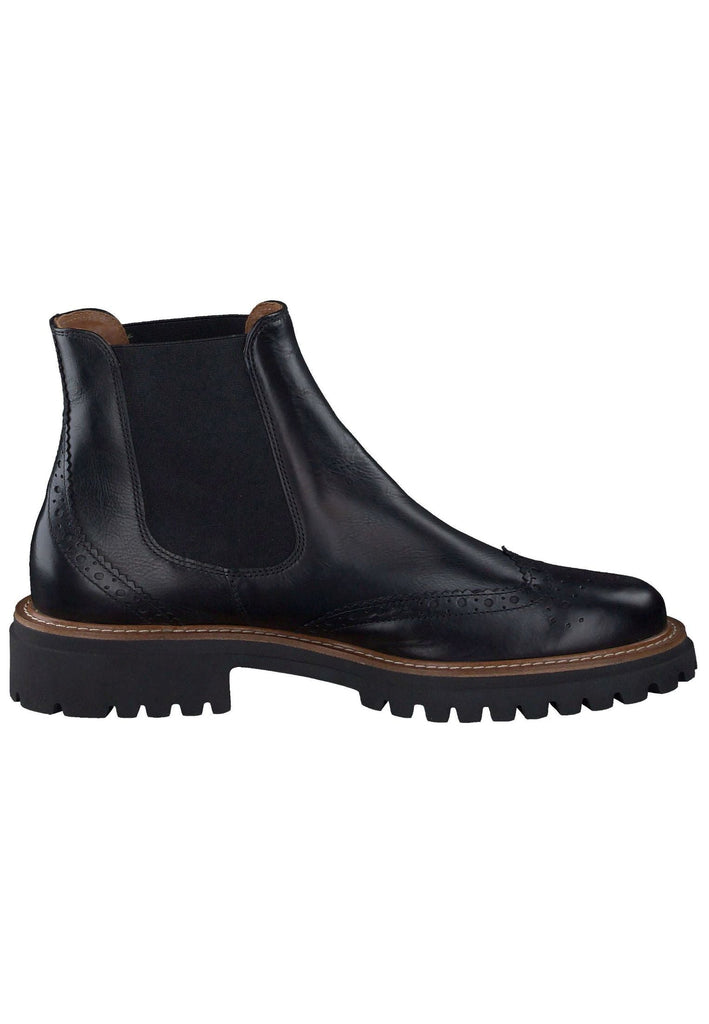 Paul Green Stiefelette Leder/Textil Schwarz